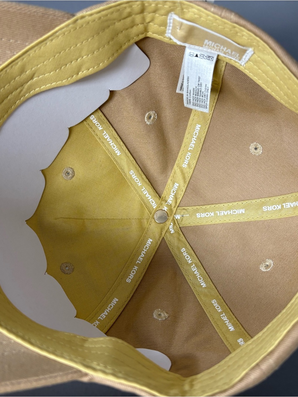 Michael Kors Logo Baseball Hat Khaki-One Size And Adjustable - Picture 7 of 8